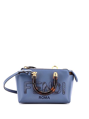 Fendi Logo By The Way Top Handle Bag Leather with Snakeskin Mini (view 1)