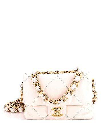 Chanel CC Bar Chain Handle Flap Bag Quilted Lambskin Small (view 1)