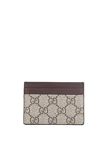 Gucci Card Holder GG Coated Canvas and Leather (view 1)