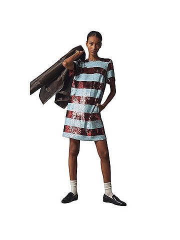 Maeve Sequin Stripe Mini Dress Casual Dress (view 2)