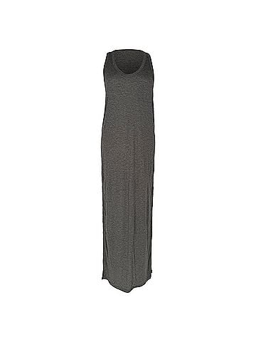 Alexander Wang T by Alexander Wang Racerback Jersey Fitted Maxi Dress in Gray Rayon (view 1)
