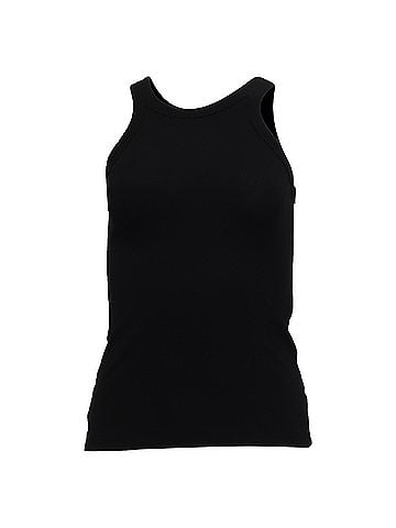Totême Totême Ribbed-Knit Tank Top in Black Cotton (view 1)
