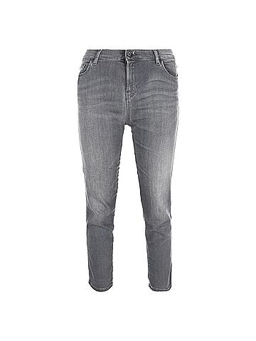 Giorgio Armani Armani Jeans Washed Slim-Fit Jeans in Grey Cotton (view 1)