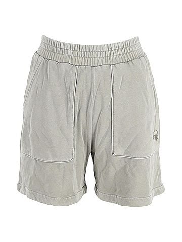Anine Bing Anine Bing Elastic Waist Shorts in Grey Cotton (view 1)
