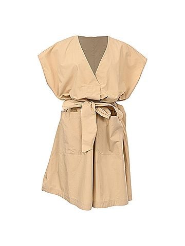 Max Mara Weekend Max Mara Mitico Midi Dress in Beige Cotton (view 1)