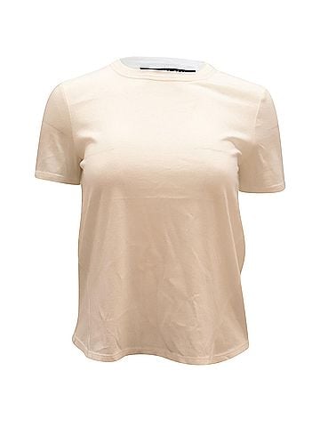 Veronica Beard Veronica Beard Lauren Crew-Neck T-Shirt in White Cotton (view 1)