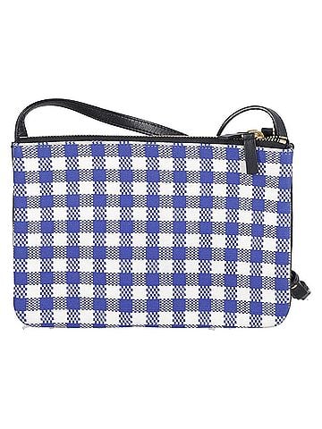 Céline Celine Trio Gingham Crossbody Bag in Blue and White Leather (view 1)