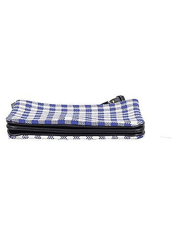Céline Celine Trio Gingham Crossbody Bag in Blue and White Leather (view 2)