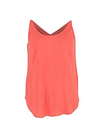 BA&SH Ba&amp;sh Figue Tank Top in Orange Viscose (view 1)