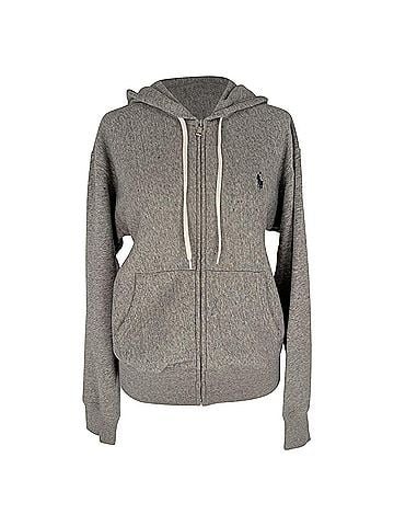 Ralph Lauren Polo Ralph Lauren Full Zip Hoodie in Grey Cotton (view 1)