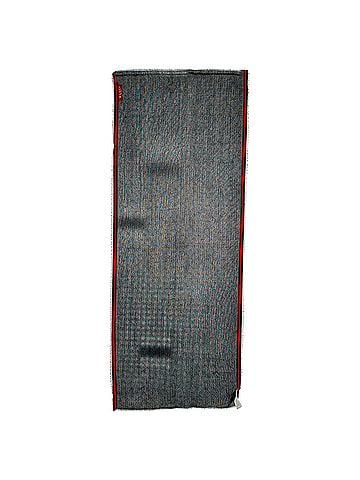 Gucci Gucci Web-stripe Frayed Scarf in Grey Silk (view 1)