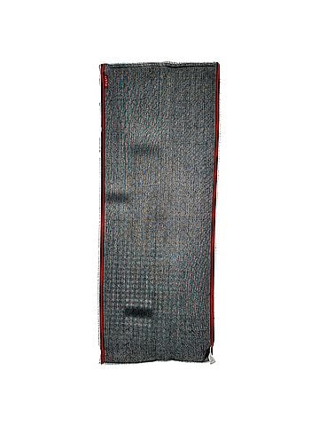 Gucci Gucci Web-stripe Frayed Scarf in Grey Silk (view 2)