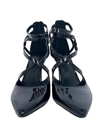 Michael Kors Michael Kors Catia Cross-Strap Pumps in Black Patent Leather (view 2)