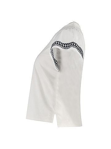 Max Mara Weekend Max Mara Cerchio Embroidered T-shirt in White Cotton (view 2)