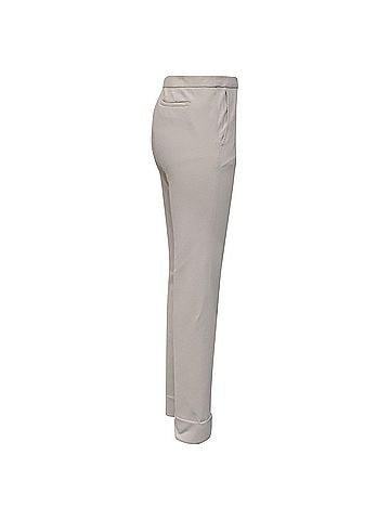 Giorgio Armani Armani Collezion Slim Pants in White Cotton (view 2)