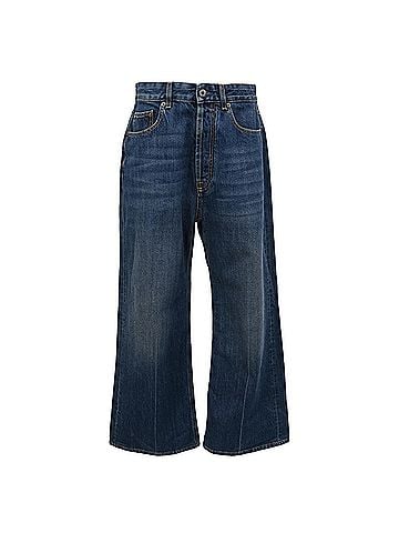 Miu Miu Miu Miu Wideleg Denim Jeans in Blue Cotton (view 1)
