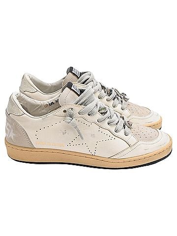 Golden Goose Golden Goose Ball Star Retro Style Sneakers in White Leather (view 1)