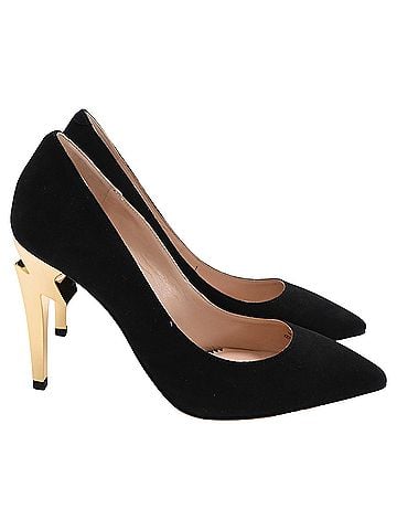Giuseppe Zanotti Giuseppe Zanotti Bolt G Pointed Toe Pumps in Black Suede (view 1)