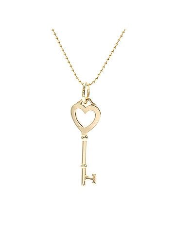 Tiffany & Co. Tiffany Heart Key Necklace Pink Gold (18K) No Stone Women,Men Fashion Necklace (Pink Gold) (view 1)