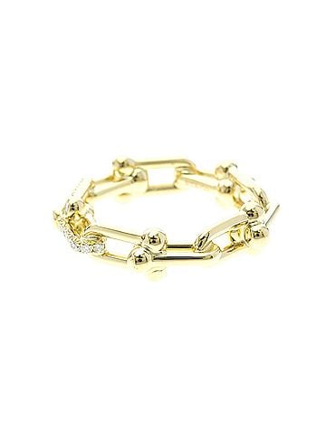 Tiffany & Co. Tiffany Hardware Small Link Ring Yellow Gold (18K) Fashion Diamond Band Ring Carat/0.256 Gold (view 2)