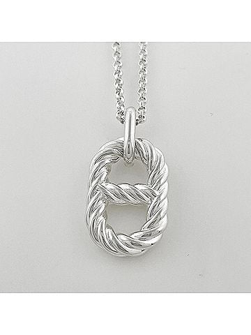 Hermès Hermes Chaine d'Ancre Area II Necklace GM Twist Sterling Silver 925 Women's (view 2)