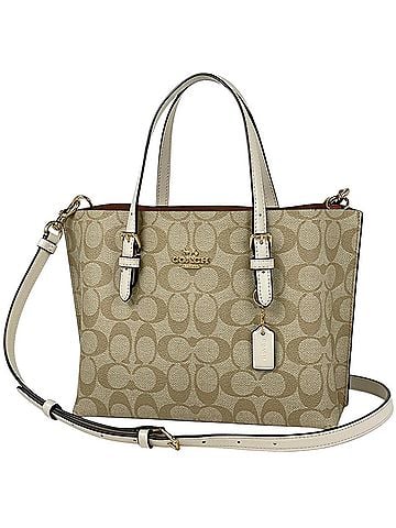 Coach Coach COACH 2-Way Handbag Signature Coated Canvas Beige White C4250 Women's (view 1)