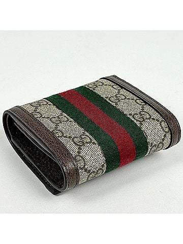 Gucci Gucci Ophidia GG Supreme Bi-fold Wallet, Beige/Brown, 735579, Women's (view 2)