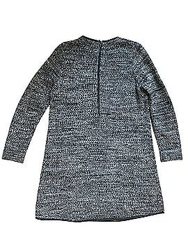 Cos COS Wool Sweater Dress With Napa Leather Trim Black White Marled Large Wool Dress (view 2)
