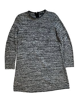 Cos COS Wool Sweater Dress With Napa Leather Trim Black White Marled Large Wool Dress (view 1)