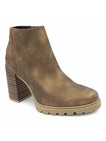 Blowfish Women's Walker Heeled Ankle Boots in Bronze Roller Reptile (view 2)