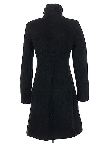 DKNY Ruffle-Front Wool Coat (view 2)