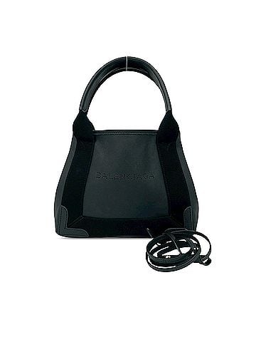 Balenciaga Calfskin Perforated Navy Cabas Tote XS (view 1)
