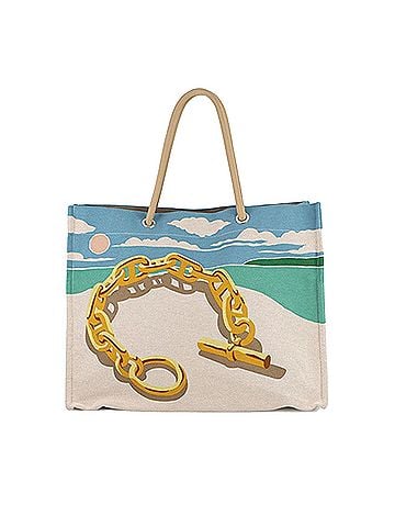 Hermès Toile Escale a la Plage Beach Bag (view 1)