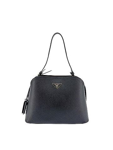 Prada Matinee Saffiano Leather Black Leather Handbag (view 1)