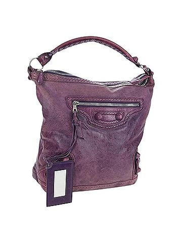Balenciaga Covered Giant Brogues Day Hobo Leather Purple Leather Shoulder Bag Bag (view 1)