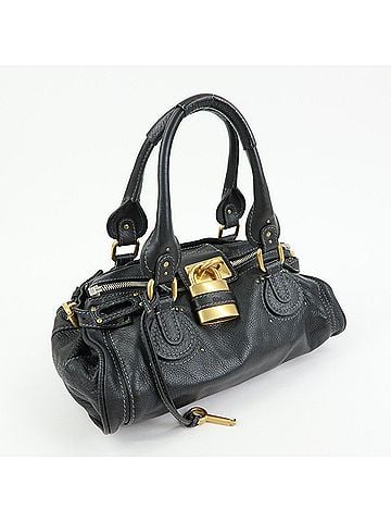 Chloé Paddington Body Leather Black Leather Handbag (view 2)