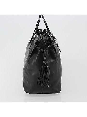Prada Vitello Daino Convertible Tote Vitello Daino Black Leather Handbag (view 2)