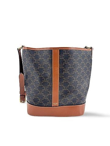 Céline Bucket Triomphe Coated Canvas Black Canvas Shoulder Bag Bag (view 1)