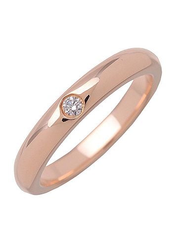 Tiffany & Co. Elsa Peretti 1 Diamond Stacking Band 18K Rose Gold With Diamond Gold Rose_Gold Ring Jewelry (view 1)