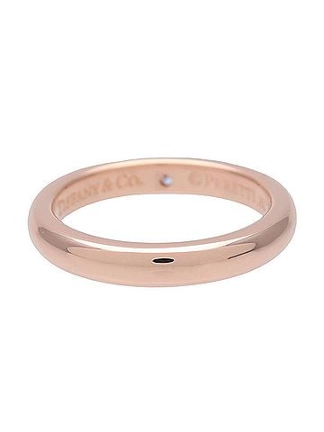 Tiffany & Co. Elsa Peretti 1 Diamond Stacking Band 18K Rose Gold With Diamond Gold Rose_Gold Ring Jewelry (view 2)