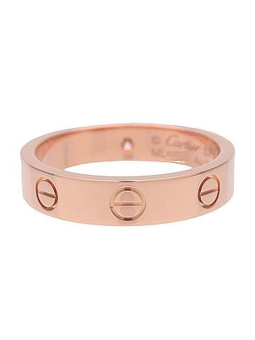 Cartier Love Wedding Band 1 Diamond 18K Rose Gold With Diamond Gold Rose_Gold Ring Jewelry (view 2)