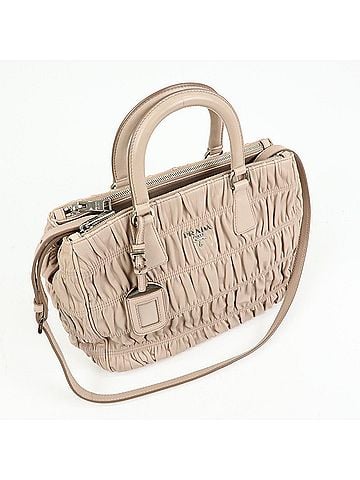 Prada Gaufre Nappa Leather Beige Leather Tote Bag Bag (view 2)