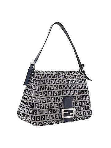 Fendi Mamma Baguette Monogram Canvas Navy Canvas Handbag (view 1)