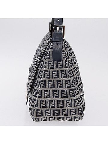 Fendi Mamma Baguette Monogram Canvas Navy Canvas Handbag (view 2)