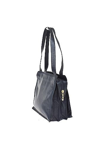 Loewe Vintage Anagram Zip Leather Navy Leather Crossbody Bag Bag (view 2)
