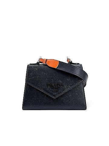 Prada Monochrome Saffiano Leather Navy Leather Tote Bag Bag (view 1)