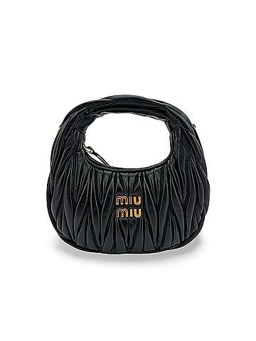 Miu Miu Wander Hobo Matelasse Leather Black Leather Shoulder Bag Bag (view 1)
