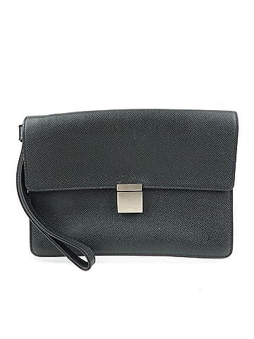 Louis Vuitton Selenga Pochette Taiga Leather Black Leather Clutche &amp; Pouche Bag (view 1)