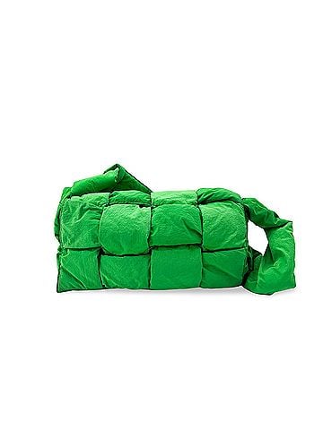 Bottega Veneta Padded Tech Cassette Intrecciato Nylon Green Nylon Crossbody Bag Bag (view 1)