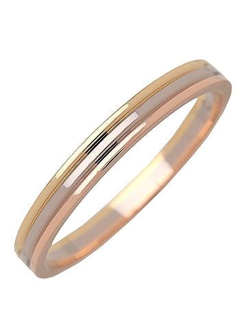 Cartier Vendome Louis Wedding Band 18K Tricolor Gold With Diamonds Multicolour Yellow_Gold Ring Jewelry (view 1)